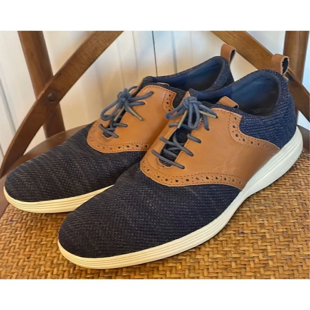Cole Haan Grand Tour Knit blue Oxford shoe size 11.5